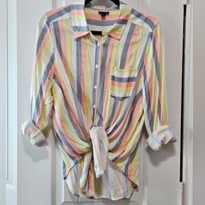 Torrid Striped Button Up Sz 0 Large